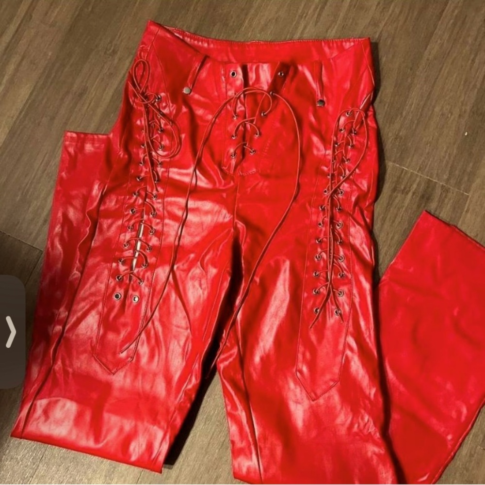 Leather corset pants